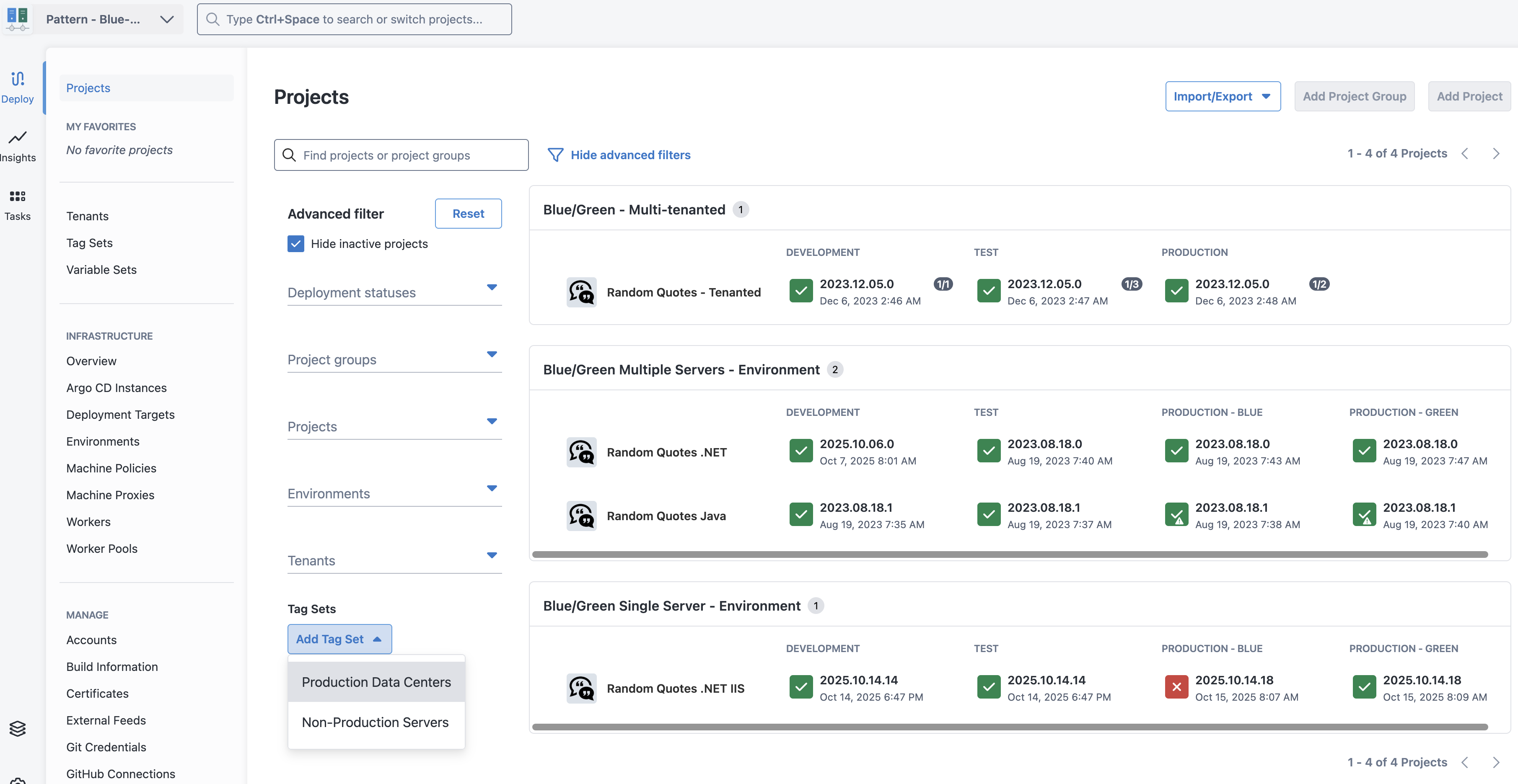 Advanced filter screenshot